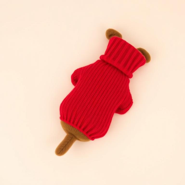 Pull tricoté rouge taille S